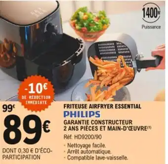 E.Leclerc Friteuse airfryer essential offre