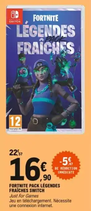 E.Leclerc Fortnite pack légendes fraiches switch offre