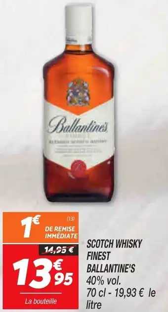Netto Scotch whisky finest ballantine's offre
