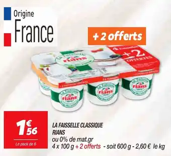 Netto La faisselle classique rians offre