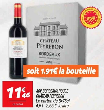 Netto Aop Bordeaux rouge offre