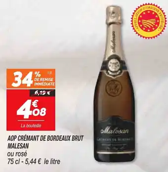 Netto Aop crémant de bordeaux brut malesan offre