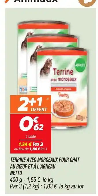 Netto Terrine avec morceaux pour chat offre