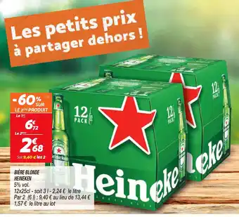 Netto Bière blonde Heineken offre