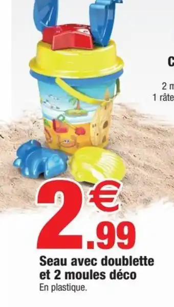 Bazarland Seau avec doublette et 2 moules déco offre