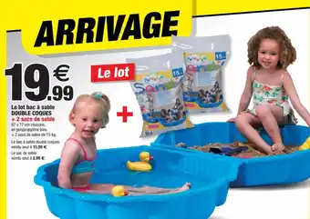 Bazarland Le lot bac à sable Double coques + 2 sacs de sable offre
