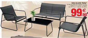 Bazarland Salon de jardin Belize offre