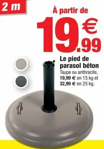 Le pied de parasol béton