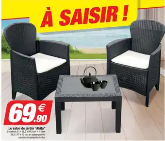 Bazarland Le salon de jardin Akita offre