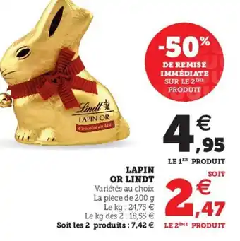 Hyper U Lapim or lindt offre