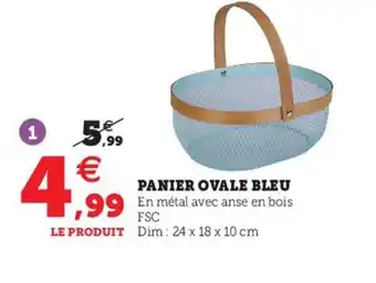 Hyper U Panier ovale bleu offre