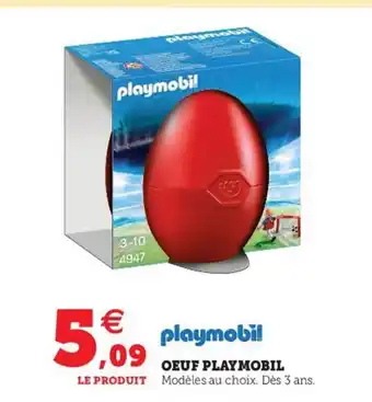 Hyper U Oeuf playmobil offre