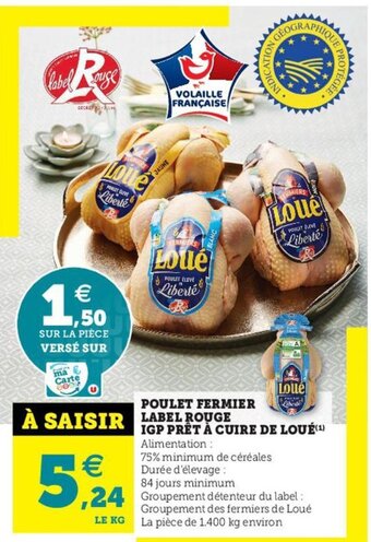 Hyper U Poulet fermier label rouge offre