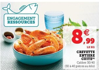 Hyper U Crevette entiere cuite offre