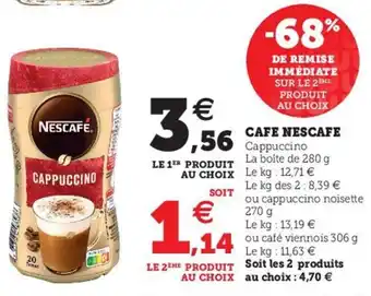 Hyper U Cafe nescafe offre
