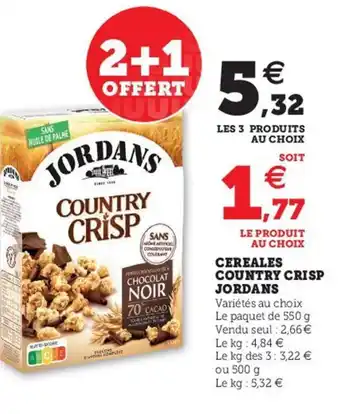 Hyper U Cereales country crisp jordans offre