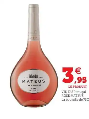 Vin du portugal rose mateus