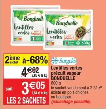 Lentilles bonduelle