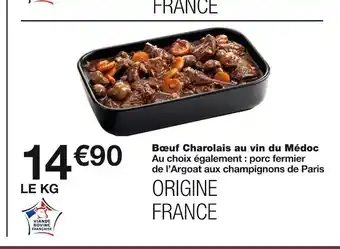 Monoprix Bœuf charolais au vin du médoc offre