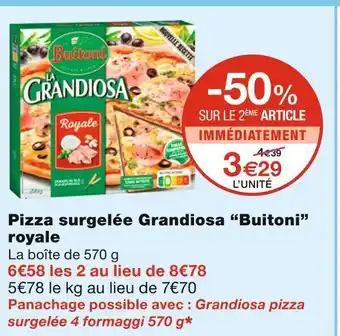 Buitoni pizza surgelée grandiosa royale