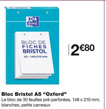 Monoprix Oxford bloc bristol a5 offre