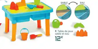 Gifi Table De Jeux Sable Et Eau offre