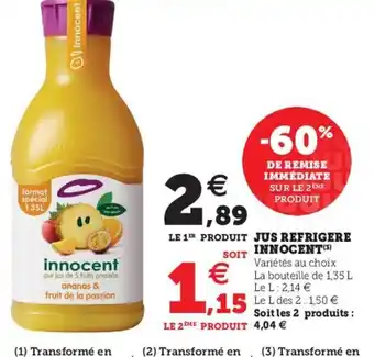 Hyper U Jus Refrigere Innocent offre