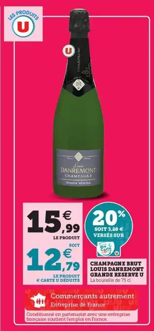 Hyper U Champagne Brut Louis Danremont offre