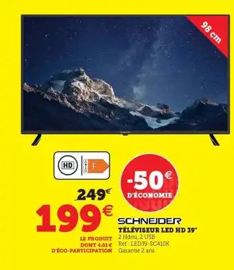 Hyper U Téléviseur LED HD 39 offre