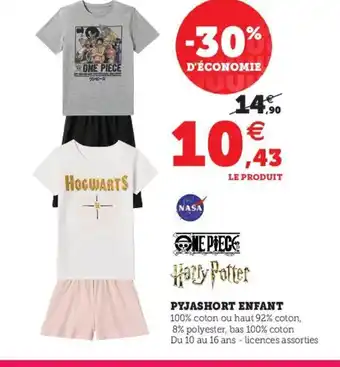Hyper U Pyjashort Enfant offre