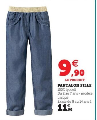 Hyper U Pantalon Fille offre