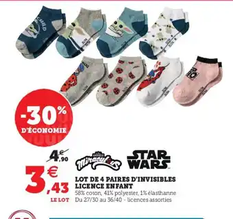 Lot de 4 Paires d'Invisibles