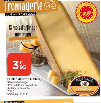 Maximarché Comté AOP Badoz offre