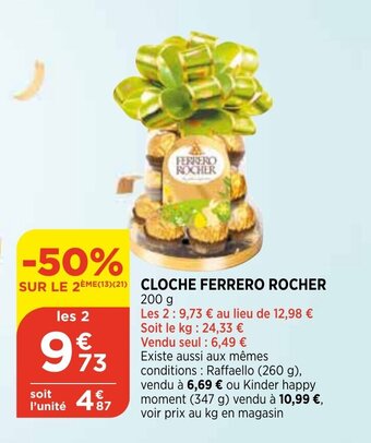 Bi1 Cloche Ferrero Rocher offre