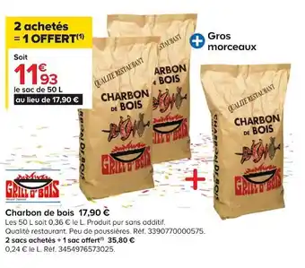 Castorama Grill o'bois charbon de bois offre