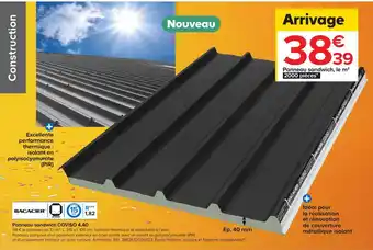 Castorama Bacacier panneau sandwich coviso 4.40 offre