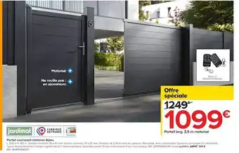 Castorama Jardimat portail coulissant motorisé alpes offre