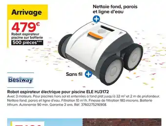 Castorama Bestway robot aspirateur électrique pour piscine ele hj3172 offre