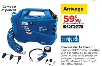 Castorama Scheppach compresseur air force 3 offre