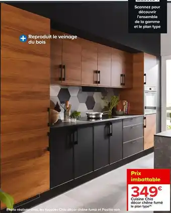 Castorama Cuisine chia décor chêne fumé le plan type offre