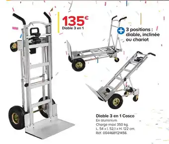 Castorama Diable 3 en 1 cosco offre
