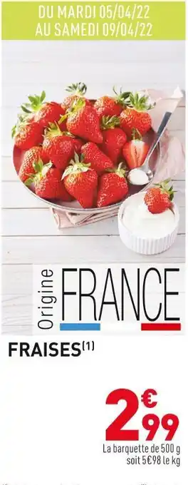 Grand Frais Fraises offre