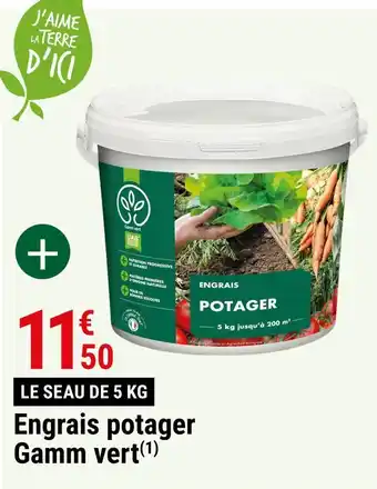 Gamm vert Gamm vert engrais potager offre