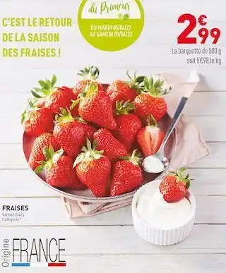 Grand Frais Fraises offre