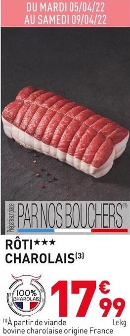 Grand Frais Rôti*** charolais offre