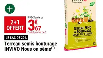 Gamm vert Invivo terreau semis bouturage nous on sème offre