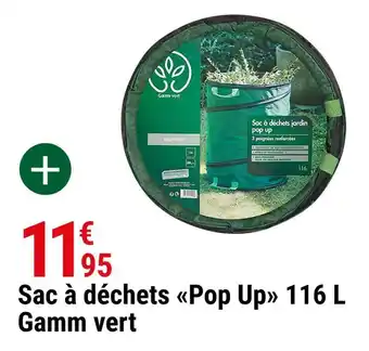 Gamm vert Gamm vert sac à déchets pop up 116 l offre