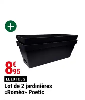 Lot de 2 jardiniÚres roméo poetic