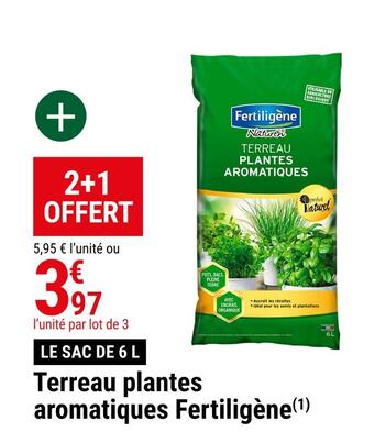 Gamm vert Fertiligène terreau plantes aromatiques offre