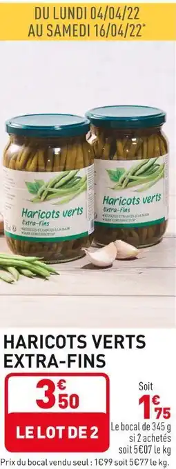 Grand Frais Haricots verts extra-fins offre